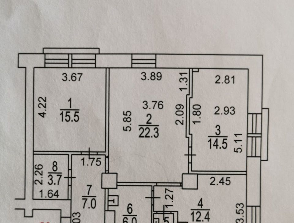 Сдается 3-к квартира на улица Расплетина, 8К2, метро Октябрьское поле, г. Москва