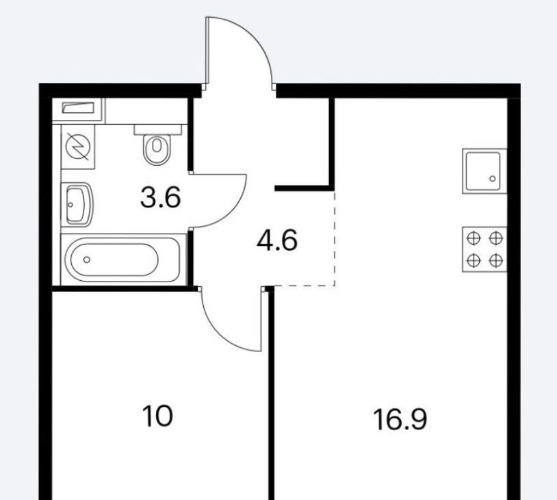 Сдаю 2-комнатную квартиру на 1к1, метро Мякинино, г. Москва