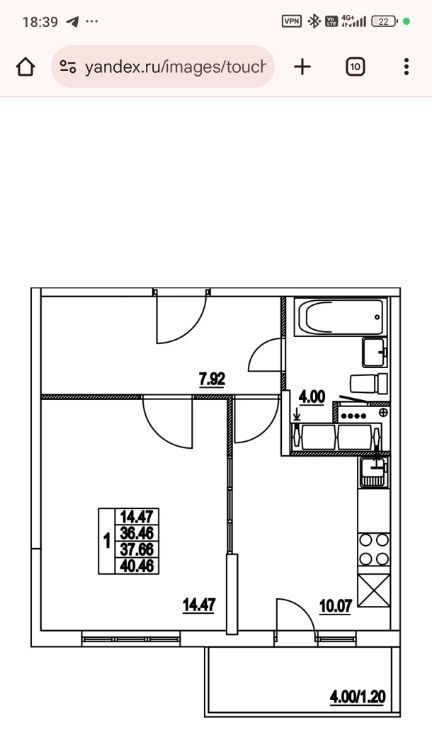 Сдам 1к квартиру на Муравская улица, 38к2, г. Москва