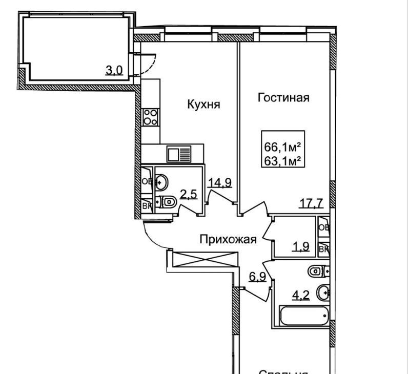 Сдается 2к квартира на бульвар Андрея Тарковского, 9, метро Новопеределкино, г. Москва