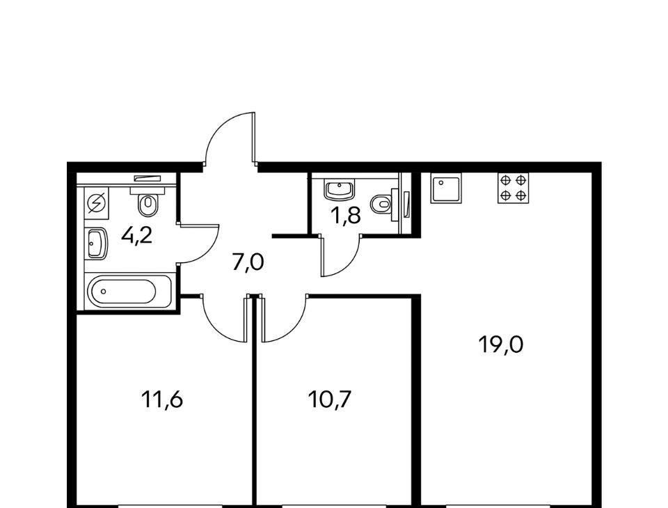 Сдам 2к квартиру на улица Саларьевская, 9, метро Саларьево, г. Москва