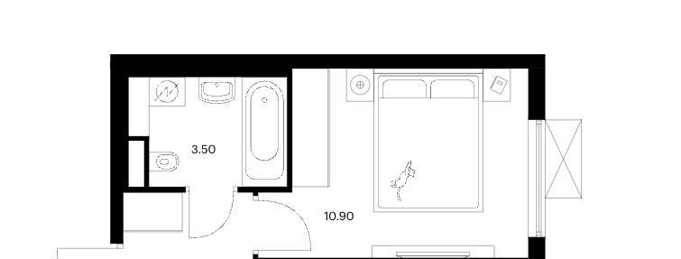 Сдается однокомнатная квартира на улица Трехполье, 6к1, метро Саларьево, г. Москва