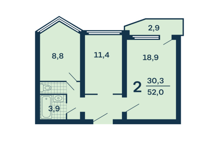 Аренда 2-к квартиры на Московская обл, г Балашиха, ул Свердлова, д 38, кв 356, метро Щёлковская, г. Москва
