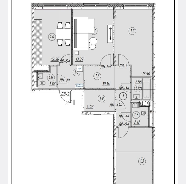 Снять трехкомнатную квартиру на улица Аэростатная, 15к14, г. Москва