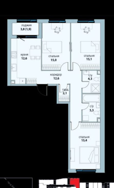 Аренда 3х-комнатной квартиры на улица Крузенштерна, 7, метро Площадь Ильича, г. Москва