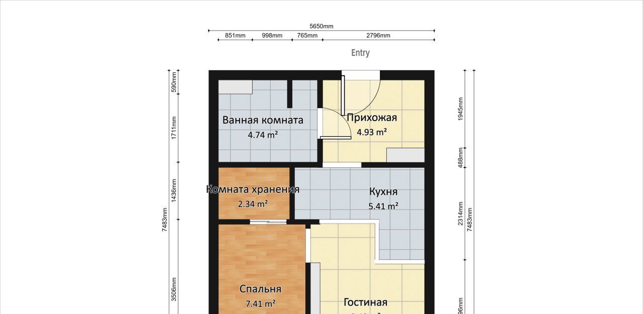 Сдам 1к квартиру на Малая Почтовая улица, 12, метро Бауманская, г. Москва