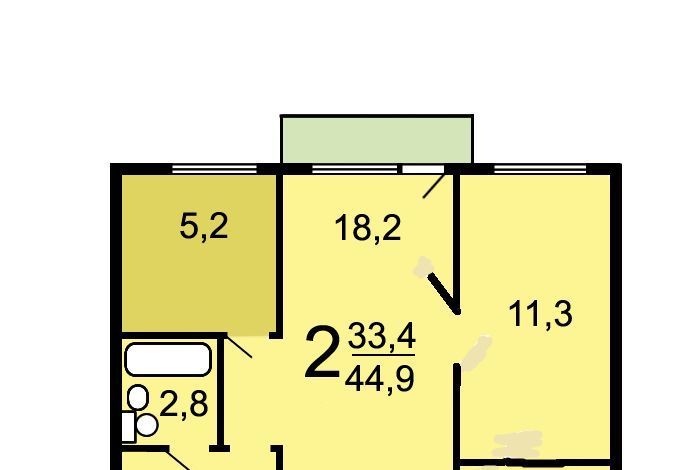 Сдается двухкомнатная квартира на улица Сокольнический Вал, 6К2, метро Рижская, г. Москва