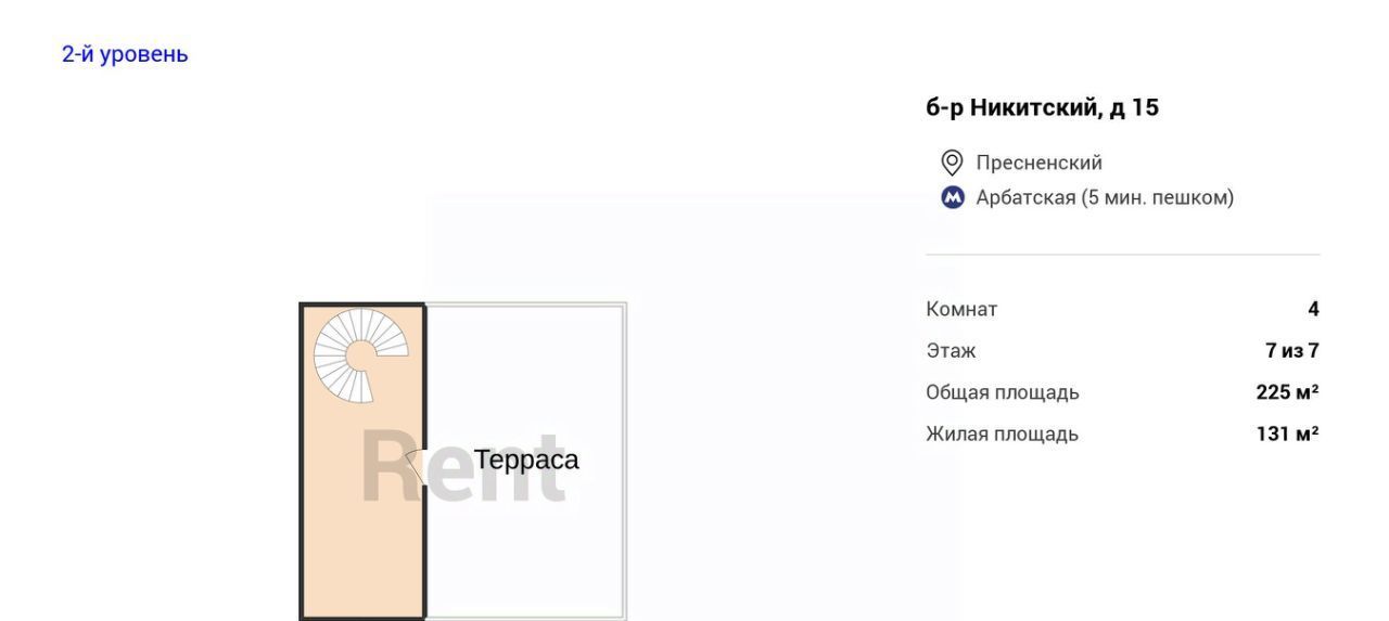 Аренда 4к квартиры на Никитский бульвар, 15/16, метро Арбатская (Арбатско-Покровская линия), г. Москва