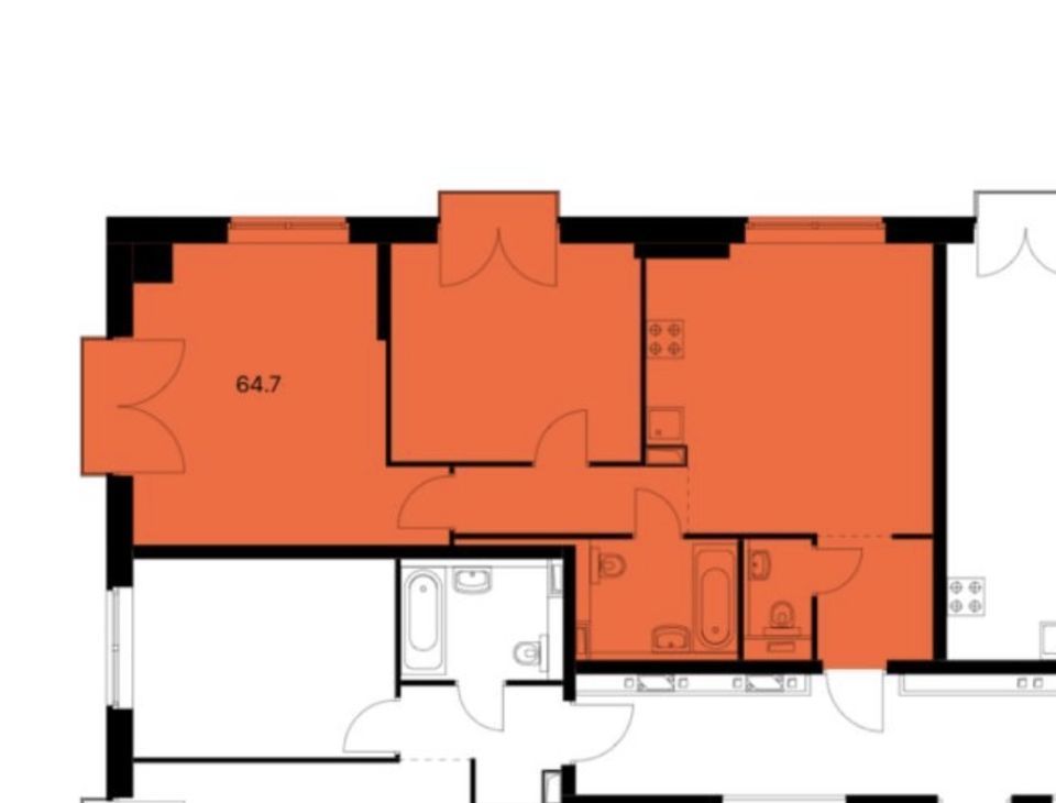 Аренда 2х-комнатной квартиры на Барклая улица, 6Ак1, метро Фили, г. Москва