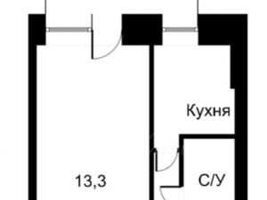 1-к кв. Москва Перекопская ул., 17К4 (32.0 м²)