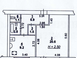 1-к кв. Ростовская область, Ростов-на-Дону Речная ул., 1 (45.0 м²)