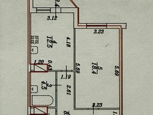 1-комнатная квартира: посёлок Шушары, Окуловская улица, 8 (46 м²)