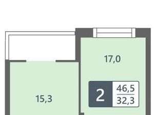 2-к кв. Москва Клинская ул., 2Ак7 (47.0 м²)