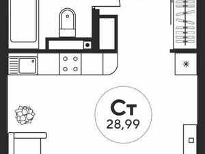 Студия Ростовская область, Ростов-на-Дону ул. Нансена, 109/2 (29.0 м²)