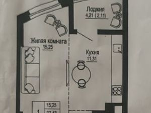 1-к кв. Ростовская область, Ростов-на-Дону Привокзальная ул., 3/1 (40.0 м²)