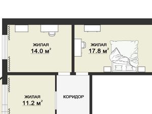 3-к кв. Москва пер. Ковров, 4к2 (80.0 м²)