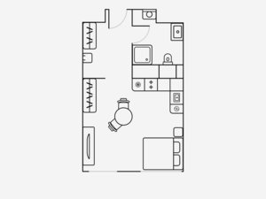 Квартира-студия: Москва, Шелепихинская набережная, 34к4 (33 м²)
