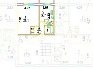 1-комнатная квартира: Москва, Совхозная улица, 3 (39.3 м²)