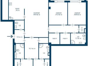 5-к кв. Москва пер. Хилков, 1 (340.0 м²)
