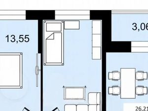 2-к кв. Санкт-Петербург ул. Невзоровой, 9 (57.0 м²)