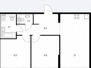 3-к кв. Москва ул. Академика Павлова, 38к1 (60.0 м²)