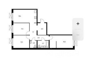 3-комнатная квартира: Москва, улица Римского-Корсакова, 11к4 (85.2 м²)