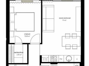 2-к кв. Москва ул. Василисы Кожиной, 13 (48.0 м²)