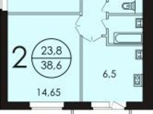 2-комнатная квартира: Москва, Большая Черкизовская улица, 22к5 (38.6 м²)