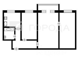 3-комнатная квартира: Новосибирск, улица Объединения, 76 (60 м²)