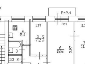 3-к кв. Санкт-Петербург ул. Громова, 12 (55.4 м²)