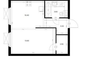 1-комнатная квартира: Москва, Дорожная улица, 46к1 (33.4 м²)