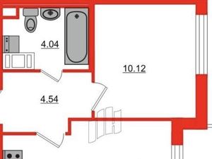 1-к кв. Санкт-Петербург Комендантский просп., 62 (37.0 м²)