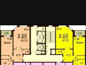 2-к кв. Москва Большая Очаковская ул., 12к4 (61.0 м²)