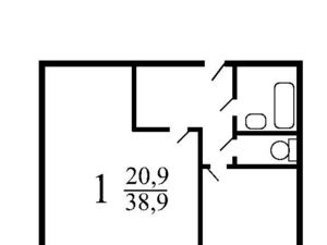 1-к кв. Москва Челябинская ул., 14 (38.9 м²)