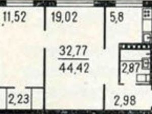 2-к кв. Москва Волгоградский просп., 149 (45.0 м²)