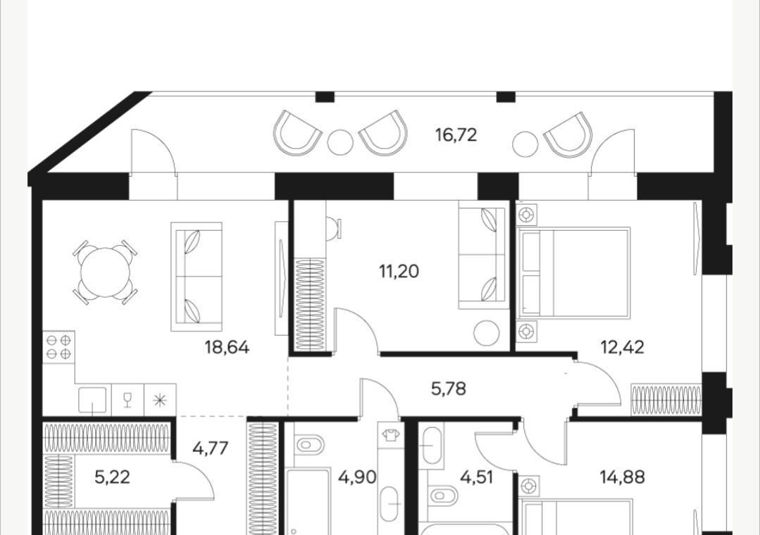 Сдаю четырехкомнатную квартиру на Автозаводская улица, 26/1, метро Тульская, г. Москва