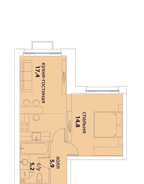 Сдается 2-комнатная квартира на Шелепихинская набережная, 34к6, метро Хорошёвская, г. Москва